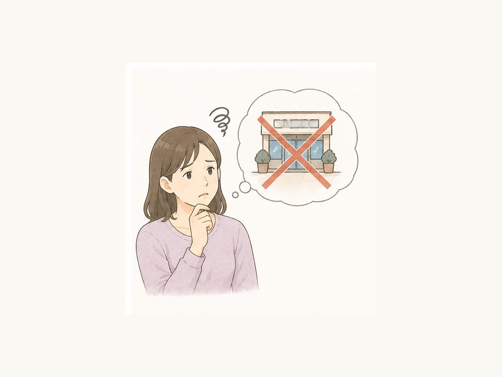サロンへ行けず脱毛を諦めていることを表すイメージ